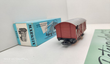 Märklin H0 AC 4506 Ged. Güterwagen / bel. Schlusslaternen / Gm 39 / DB / OVP hellblau