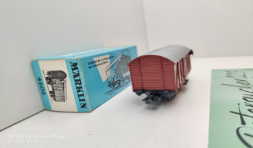 Märklin H0 AC 4506 Ged. Güterwagen / bel. Schlusslaternen / Gm 39 / DB / OVP hellblau