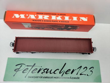 Märklin H0 AC 4514 Niederbordwagen / Rklmm-tu / DB / OVP rot