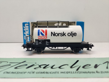 Märklin H0 AC 4560 Kesselwagen "Norsk olje" / Uh / NSB / OVP blau