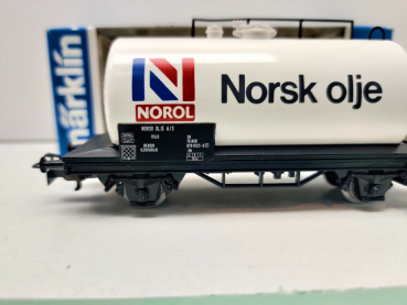 Märklin H0 AC 4560 Kesselwagen "Norsk olje" / Uh / NSB / OVP blau