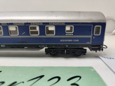 Märklin H0 AC 4581 Schlafwagen Roma-Basel-Köln / Blau / Blech