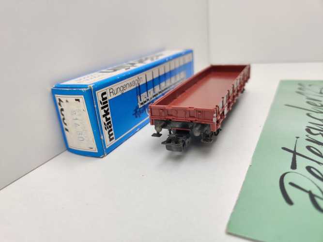 Märklin H0 AC 4607 Rungenwagen inkl Rungen Kbs443 / DB / OVP blau