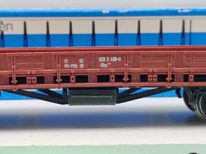Märklin H0 AC 4607 Rungenwagen inkl Rungen Kbs443 / DB / OVP blau