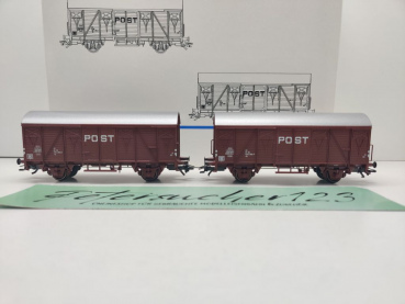 Märklin H0 AC 46271 Wagen-Set "PTT-Post-Triebwagen" Gs / NEM / NS / OVP weiß