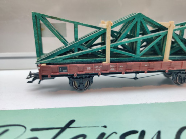 Märklin H0 AC 46362 Rungenwagen mit Fachwerk Dachbinden / R02 / NEM / DB / OVP weiß