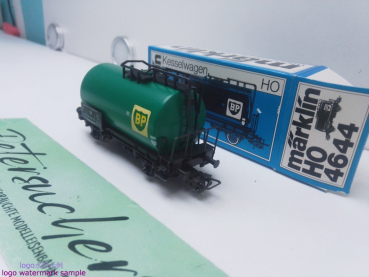Märklin H0 AC 4644 Kesselwagen "BP" / Kessel Grün / DB / OVP blau