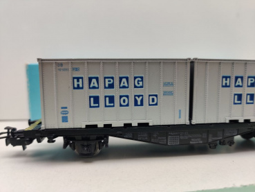 Märklin H0 AC 4659 Containerwagen "Hapag-Lloyd" / Lgjs598 / DB / OVP hblau