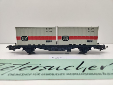 Märklin H0 AC 4664 Containerwagen "DB" Lgjs598 / 2x 20' Container / DB