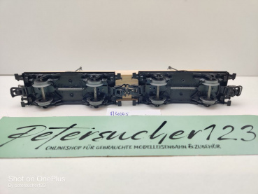 Märklin H0 4665 Langholzwagen / zwei Drehschemelwagen mit Holzladung / DRG