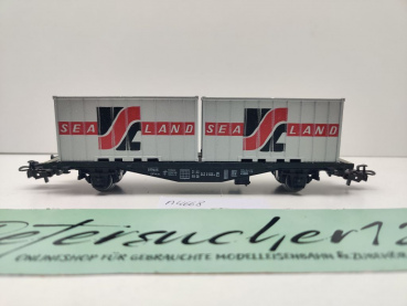 Märklin H0 AC 4668 Containerwagen "Sea Land" Lgjs598 / 2x 20' Container / DB