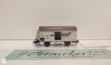 Märklin H0 AC 4678 ged. Güterwagen m. Brmshs "Haller Löwenbräu" / NEM / DRG
