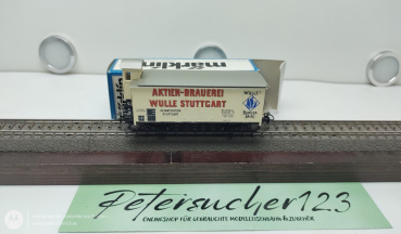 Märklin H0 AC 4678 Bierwagen m Bremserhaus "Brauerei WULLE" / K.W.St.E. / OVP blau