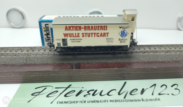 Märklin H0 AC 4678 Bierwagen m Bremserhaus "Brauerei WULLE" / K.W.St.E. / OVP blau