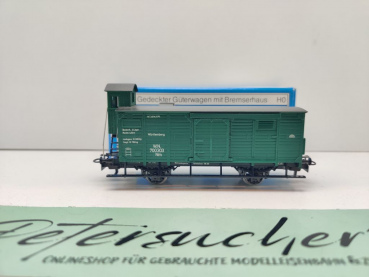 Märklin H0 AC 4679 ged. Güterwagen Flachdach Bremserh / Nm / K.W.St.E. / OVP blau
