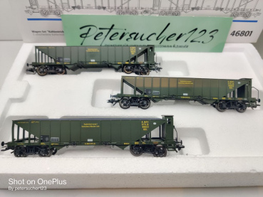 Märklin H0 AC 46801 Wagen-Set "Kohlentrichterwagen" / NEM / K.Bay.Sts.B. / OVP weiß