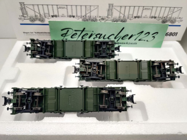 Märklin H0 AC 46801 Wagen-Set "Kohlentrichterwagen" / NEM / K.Bay.Sts.B. / OVP weiß