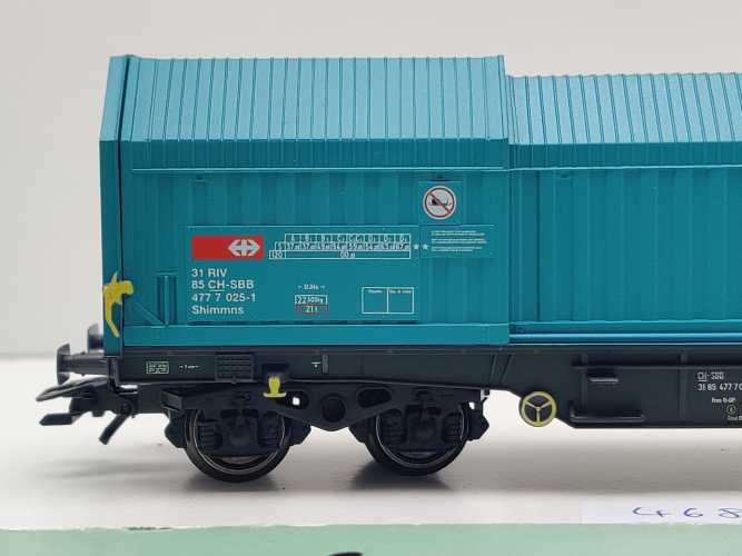 Märklin H0 AC 46870-01 Teleskophaubenwagen Shimmns aus Set / NEM / SBB