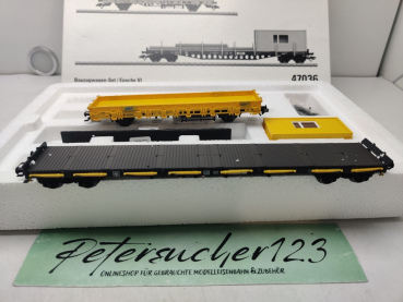 Märklin H0 AC 47036 2-teiliges Bauzugwagen-Set der Deutschen Bahn Gleisbau GmbH (DBG) / OVP