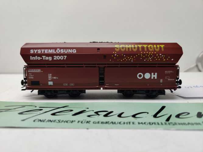Roco H0 AC 47060 / vierachsiger Großraum-Selbstentladewagen /  Bauart Falns 159 / NEM / DB