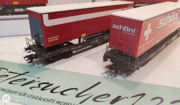 Märklin H0 AC 47115 Taschenwagen-Set "Schöni + Planzer" / NEM / OVP weiß