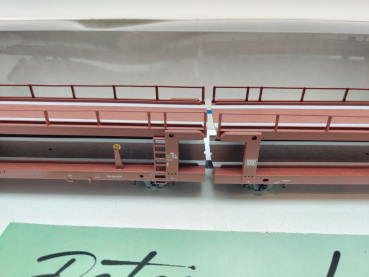 Märklin H0 AC 4712 Doppel-Autotransportwagen Laaeks553 NEM / DB / OVP weiß