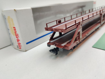Märklin H0 AC 4712 Doppel-Autotransportwagen Laaeks553 NEM / DB / OVP weiß