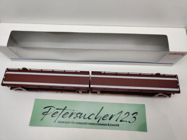 Märklin H0 AC 4712 Doppel-Autotransportwagen Laaeks553 NEM / DB / OVP weiß