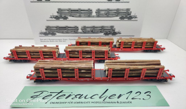 Märklin H0 AC 47144 Rungenwagen-Set / Snps 719 / NEM / DB / OVP weiß