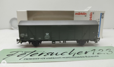 Märklin H0 4736 Gedeckter Güterwagen Post / Grün / Weiße-OVP