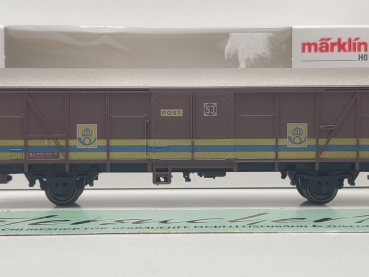Märklin H0 AC 47363 Post-Güterwagen Gbs / NEM / SJ / OVP