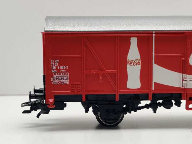 Märklin H0 AC 47366 gedeckter Güterwagen "Coca Cola®" Gbs / NEM / SJ / OVP