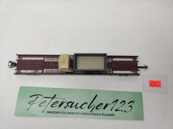 Märklin H0 AC 4740 Niederflurwagen "Rollende Landstr." / Saadkms 690 / DB / Kipper - LKW