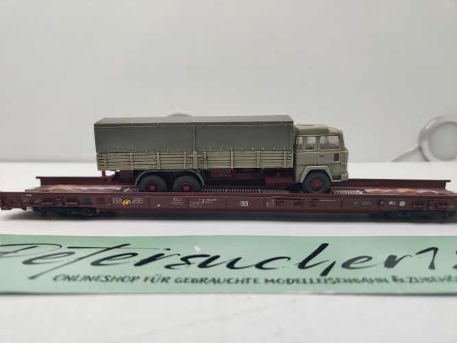 Märklin H0 AC 4740 Niederflurwagen "Rollende Landstr." / Saadkms 690 / DB / LKW Lang