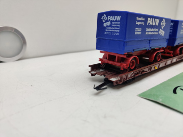 Märklin H0 AC 4740 / 498 3 182-4  "Rollende Landstr." / Saadkms 690 / DB / LKW PAUW