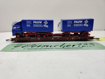 Märklin H0 AC 4740 / 498 3 182-4  "Rollende Landstr." / Saadkms 690 / DB / LKW PAUW