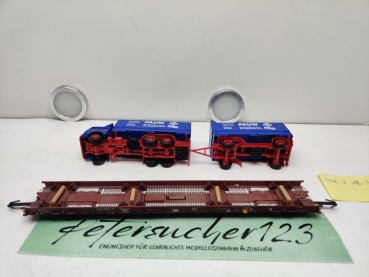 Märklin H0 AC 4740 / 498 3 182-4  "Rollende Landstr." / Saadkms 690 / DB / LKW PAUW