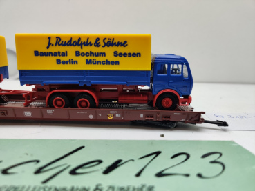 Märklin H0 AC 4740 / 498 3 182-4  "Rollende Landstr." / Saadkms 690 / DB / LKW  Rudolph