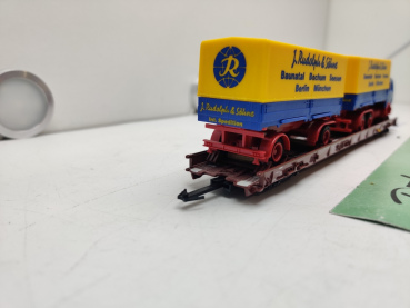 Märklin H0 AC 4740 / 498 3 182-4  "Rollende Landstr." / Saadkms 690 / DB / LKW  Rudolph