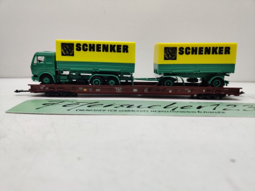 Märklin H0 AC 4740 / 498 3 182-4  "Rollende Landstr." / Saadkms 690 / DB / LKW Schenker