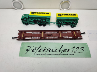 Märklin H0 AC 4740 / 498 3 182-4  "Rollende Landstr." / Saadkms 690 / DB / LKW Schenker