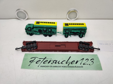 Märklin H0 AC 4740 / 498 3 182-4  "Rollende Landstr." / Saadkms 690 / DB / LKW Schenker