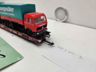 Märklin H0 AC 4740 / 498 3 055-2  "Rollende Landstr." / Saadkms 690 / DB / LKW SEEGMÜLLER