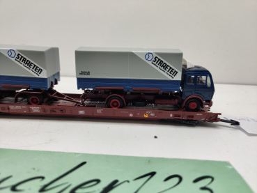 Märklin H0 AC 4740 / 498 3 182-4  "Rollende Landstr." / Saadkms 690 / DB / LKW Straeten