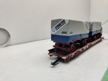 Märklin H0 AC 4740 / 498 3 182-4  "Rollende Landstr." / Saadkms 690 / DB / LKW Straeten