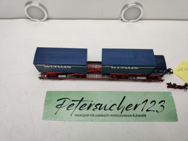 Märklin H0 AC 4740 / 498 3 070-1  "Rollende Landstr." / Saadkms 690 / DB / LKW Worms