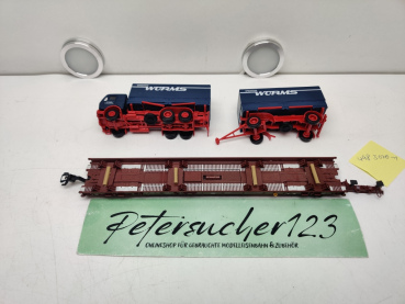Märklin H0 AC 4740 / 498 3 070-1  "Rollende Landstr." / Saadkms 690 / DB / LKW Worms
