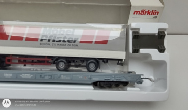 Märklin H0 AC 47423 RoLa Niederflurwagen HUPAC / SBB / LKW / OVP