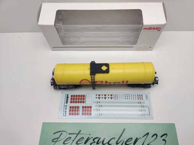Märklin H0 4756 Mineralöl-Kesselwagen "SHELL" / NEM / Privat, DB / OVP weiß