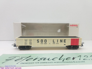 Märklin H0 AC 4774 offener Güterwagen USA-Gondola "Soo Line" / SOO / OVP weiß